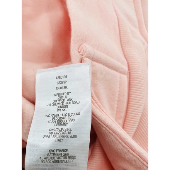 H by Halston Pink " Flyaway" Moto Crop Cotton Spring Collared Jacket, QVC UK, 16 - Picture 4 of 12
